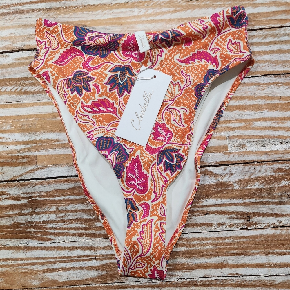 NWT Cleobella Alice High Waist Cheeky‎ Paisley Floral Print Bikini Bottom M - Picture 3 of 7